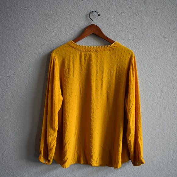 Sz 16 | loft | lacy dotted keyhole top - Picture 4 of 8